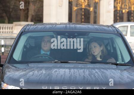 The Earl and Countess of Ulster arriving for the Queen's Christmas lunch at Buckingham Palace, London. Stock Photo