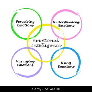 Diagram of emotional intelligence Stock Photo