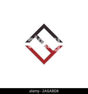 Initial letter fh or hf logo vector design template Stock Vector