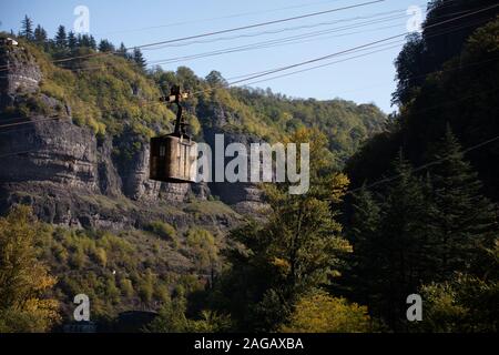 Cable Car, Chiatura Stock Photo