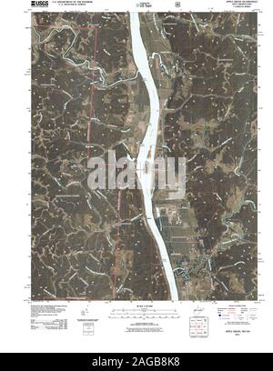 USGS TOPO Map Ohio WV Apple Grove 20110215 TM Restoration Stock Photo