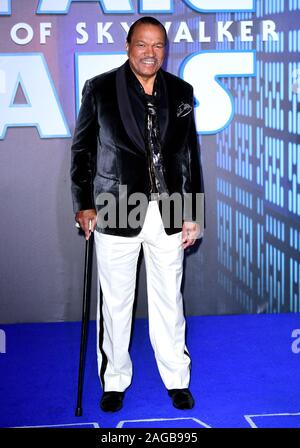 Billy Dee Williams attending the Star Wars: The Rise of Skywalker Premiere at Cineworld, Leicester Square, London. Stock Photo