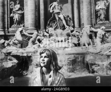 Cindy Carol, on-set of the Film, 'Gidget Goes To Rome', Columbia Pictures, 1963 Stock Photo