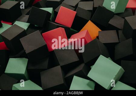 many soft square cubes texture as background Stock Photo