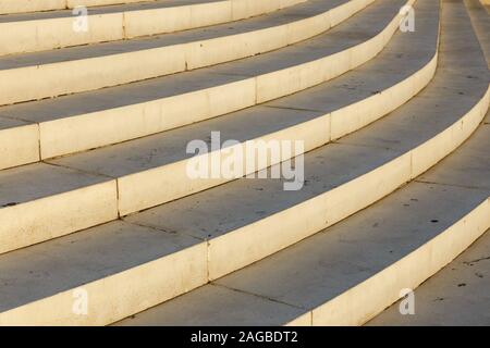 Curved staircase. Stair-step architectural structure. Architectural background. Stock Photo