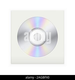 CD disk in an envelope. Vector illustration Stock Vector