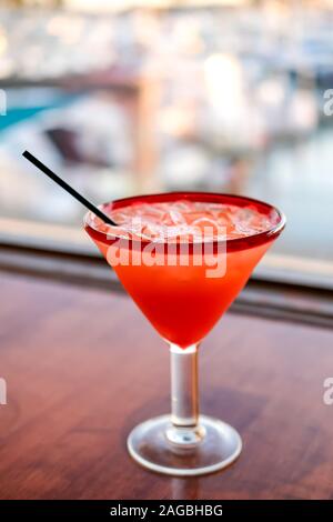 Strawberry margarita cocktail. Stock Photo