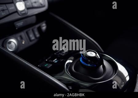 Close up view of new car's interior. Modern and luxury automobile Stock Photo