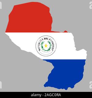 Paraguay Map flag Vector illustration Eps 10 Stock Vector