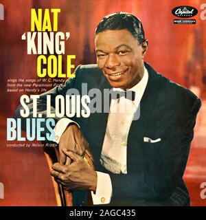 Nat King Cole - original vinyl album cover - St. Louis Blues - 1958 Stock Photo