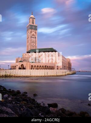 CASABLANCA, MOROCCO - CIRCA APRIL 2018: Mosque  Hassan II in Casablanca. Stock Photo