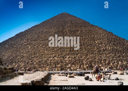 NOVEMBER 2019, CAIRO EGYPT, View of the Great Pyramids of Giza, Cairo Stock Photo