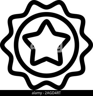 Star quality icon vector. Isolated contour symbol illustration Stock Vector