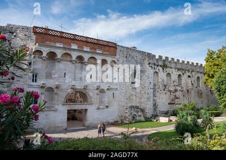 Golden Gate grand entrance to Diocletian's Palace in daytime, Split, Croatia Stock Photo