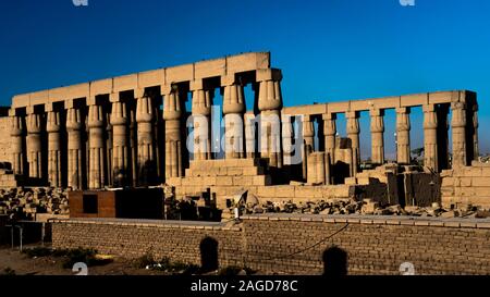 NOVEMBER 17, 2019, LUXOR, EGYPT - Luxor Temple AT ancient Thebes was constructed approximately 1400 BCE(ancient Thebes) was constructed approximately 1400 BCE Stock Photo