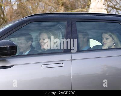 London, UK. 18th Dec, 2019. Flora Ogilvy (right) was amongst the guests as members of the Royal family attend HM Queen Elizabeth II's annual Christmas lunch, at Buckingham Palace, London, on December 18, 2019. Credit: Paul Marriott/Alamy Live News