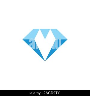 blue diamond simple geometric logo vector Stock Vector Image & Art - Alamy
