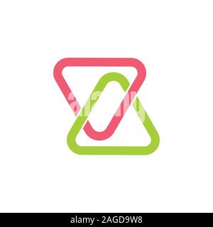 linked triangles colorful logo vector Stock Vector