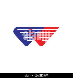 wings fast motion simple design symbol vector Stock Vector