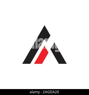 letter a triangle motion geometric line logo vector Stock Vector
