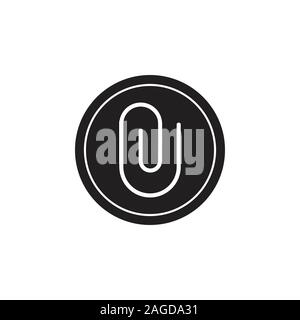 pin paper loop spiral symbol logo vector Stock Vector