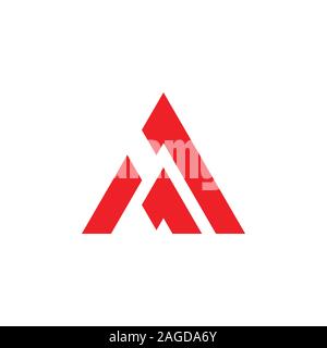 letter a triangle motion geometric line logo vector Stock Vector