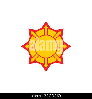 swirl geometric sun arrow logo vector Stock Vector