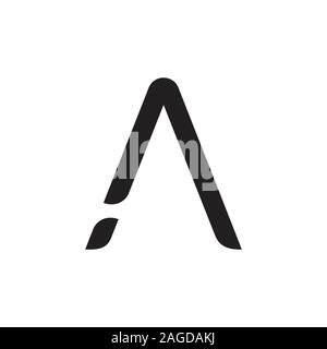 arrow letter a simple line logo vector Stock Vector