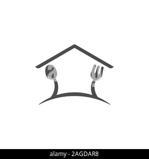 home spoon fork symbol vector Stock Vector