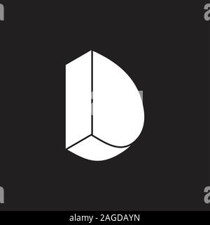 letter ld 3d simple  logo vector Stock Vector