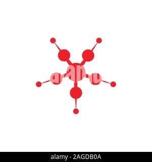 linked dots stars symbol logo vector Stock Vector
