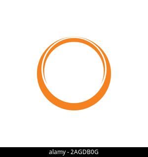 golden rings flat 3d symbol vector Stock Vector