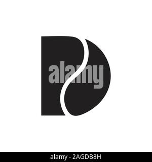 letter dr simple curves logo vector Stock Vector