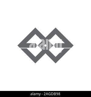 letter ee linked square logo vector Stock Vector