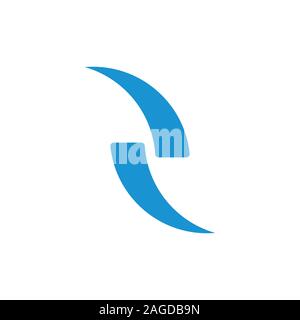 curves linked motion simple logo vector Stock Vector