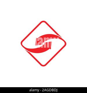 curves linked motion simple logo vector Stock Vector