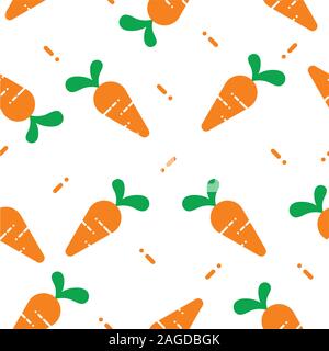 carrot seamless pattern cute background vector Stock Vector