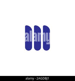 three stripes curves logo vector Stock Vector