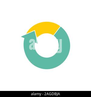 circle rotation geometric arrow motion symbol logo vector Stock Vector