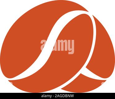 coffee simple curves bean clear design vector Stock Vector