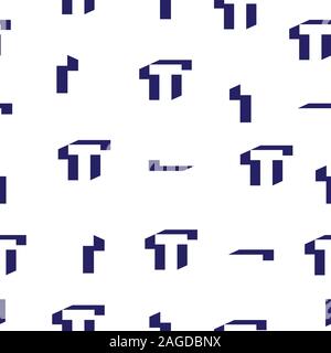 letter t abstract seamless background geometric vector Stock Vector