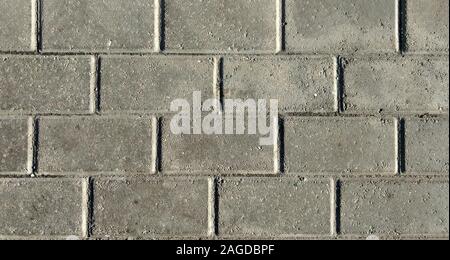 Large gray brick. Wall texture. Abstract background. Stock Photo