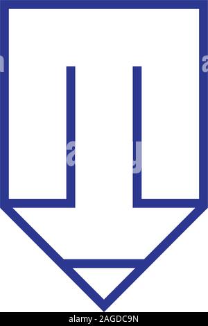 pencil arrow thin line design pencil symbol vector Stock Vector