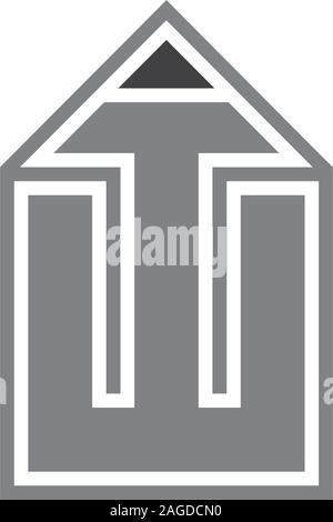 letter w pencil shape geometric arrow logo vector Stock Vector