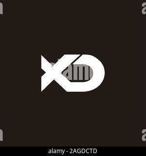 letter kd linked geometric logo vector Stock Vector