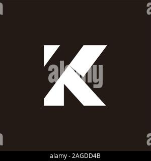 letter ak simple geometric arrow logo vector Stock Vector