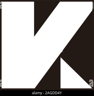 letter v square geometric triangle logo vector Stock Vector