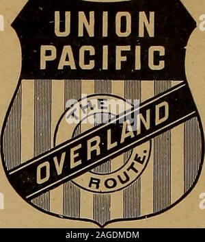 . Idaho, gem of the mountains. TO ALL IDAHO POINTS TAKE THE. WORLDS PICTORIAL LINE WORLDS PICTORIAL LINE UNION PACIFIC it THE OVERLAND ROUTE Stock Photo
