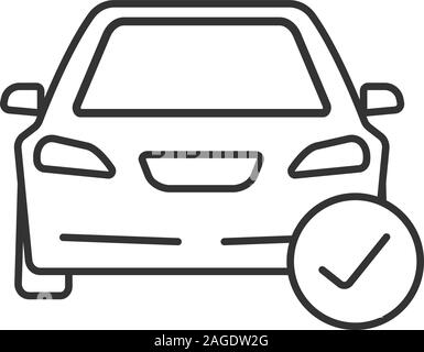 Total automobile check linear car with magnifier and location point ...