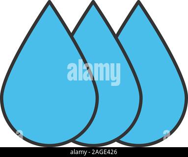 Printer ink color icon. Liquid drops. Isolated vector illustration Stock Vector